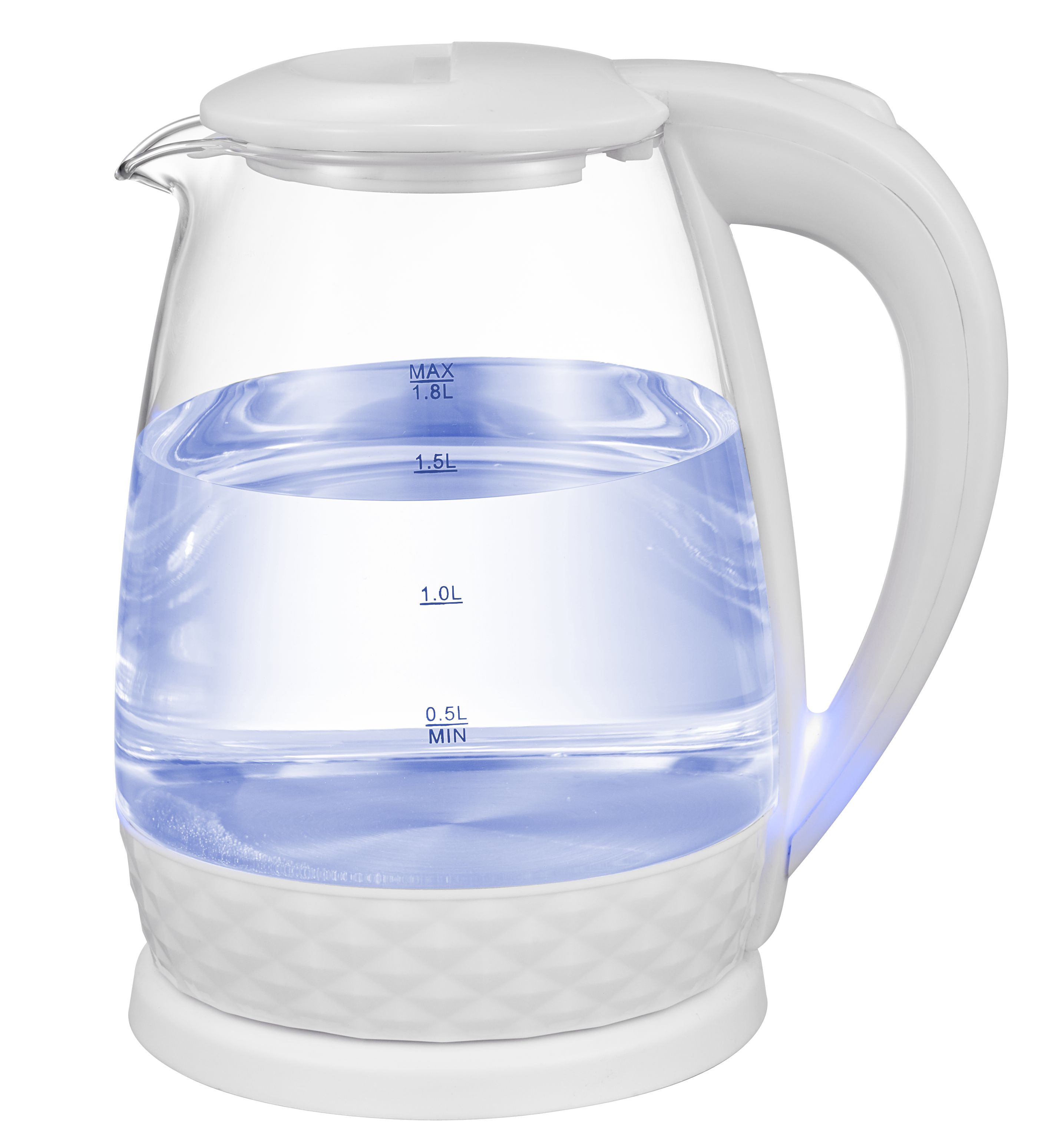 white electric tea kettle