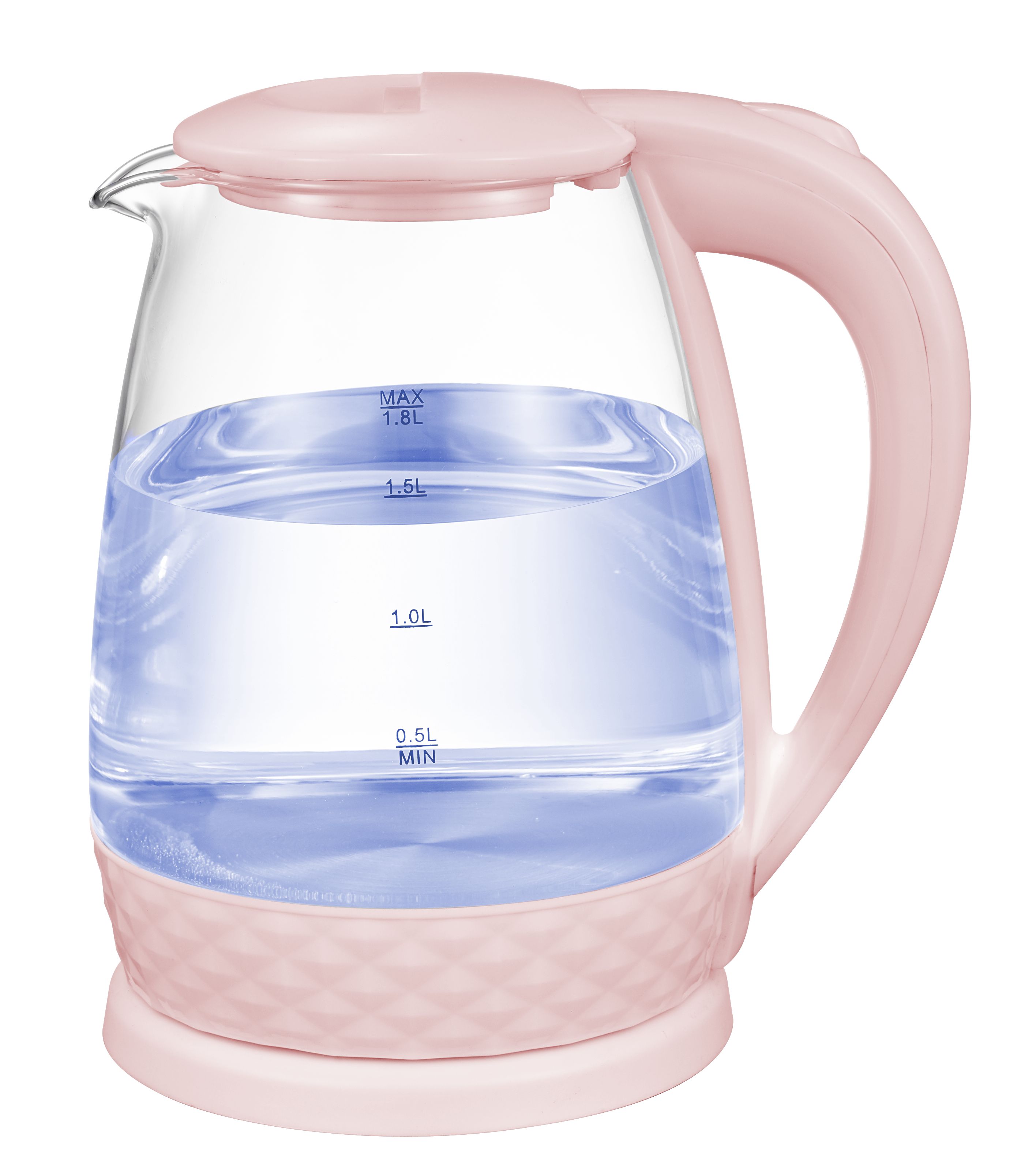 pink electric tea kettle