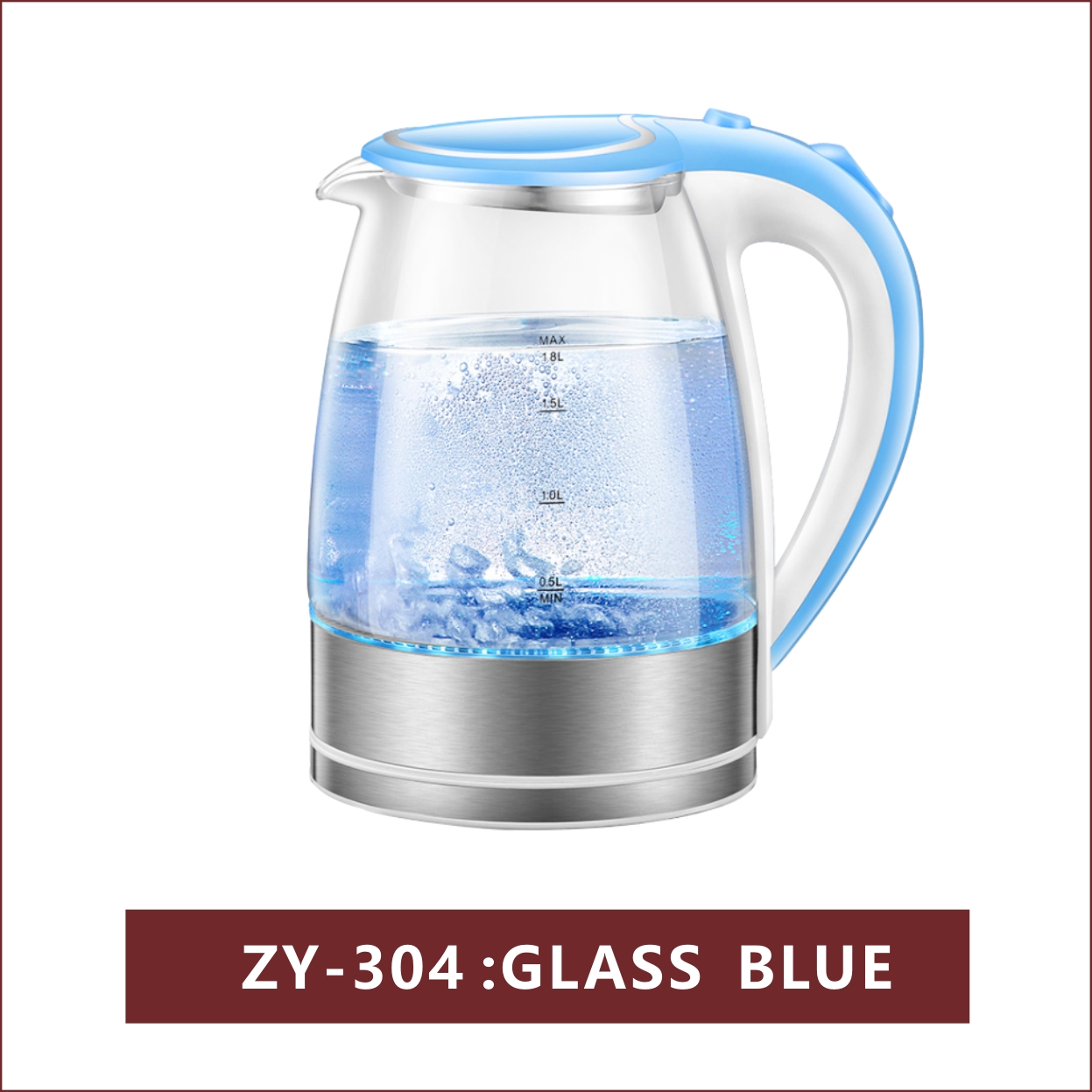 blue stainless steel kettle