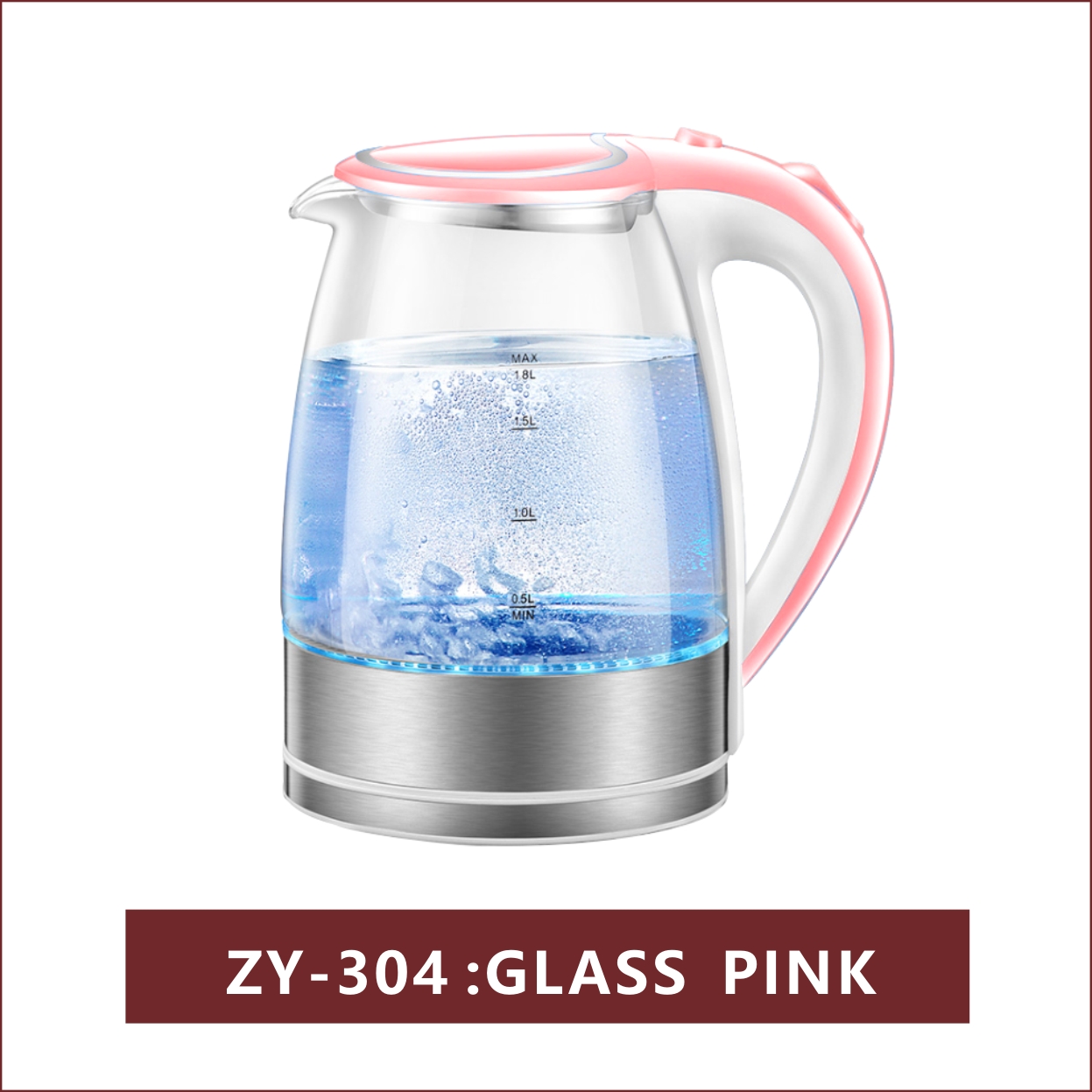 pink stainless steel kettle