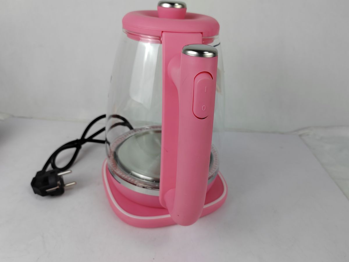 pink electric tea kettle