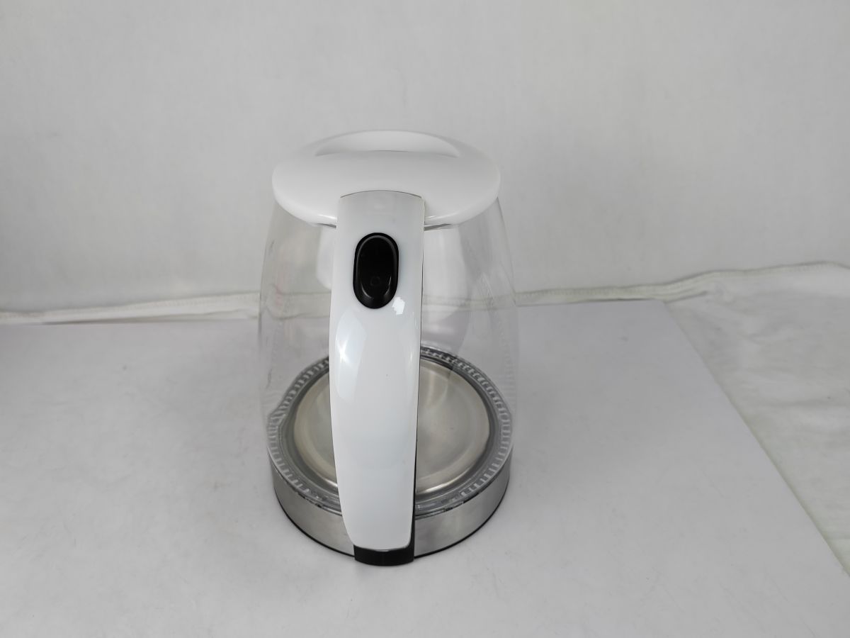 white glass electric kettle