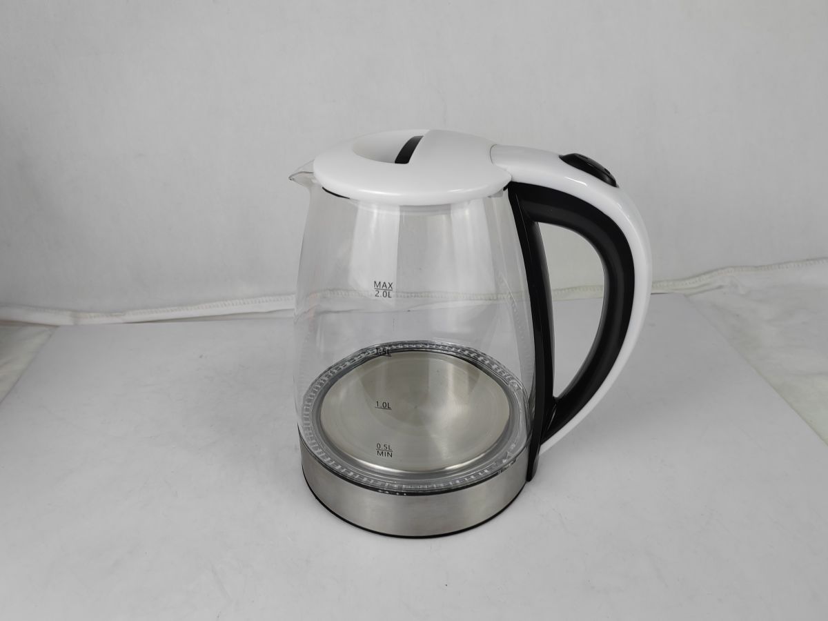 glass white kettle