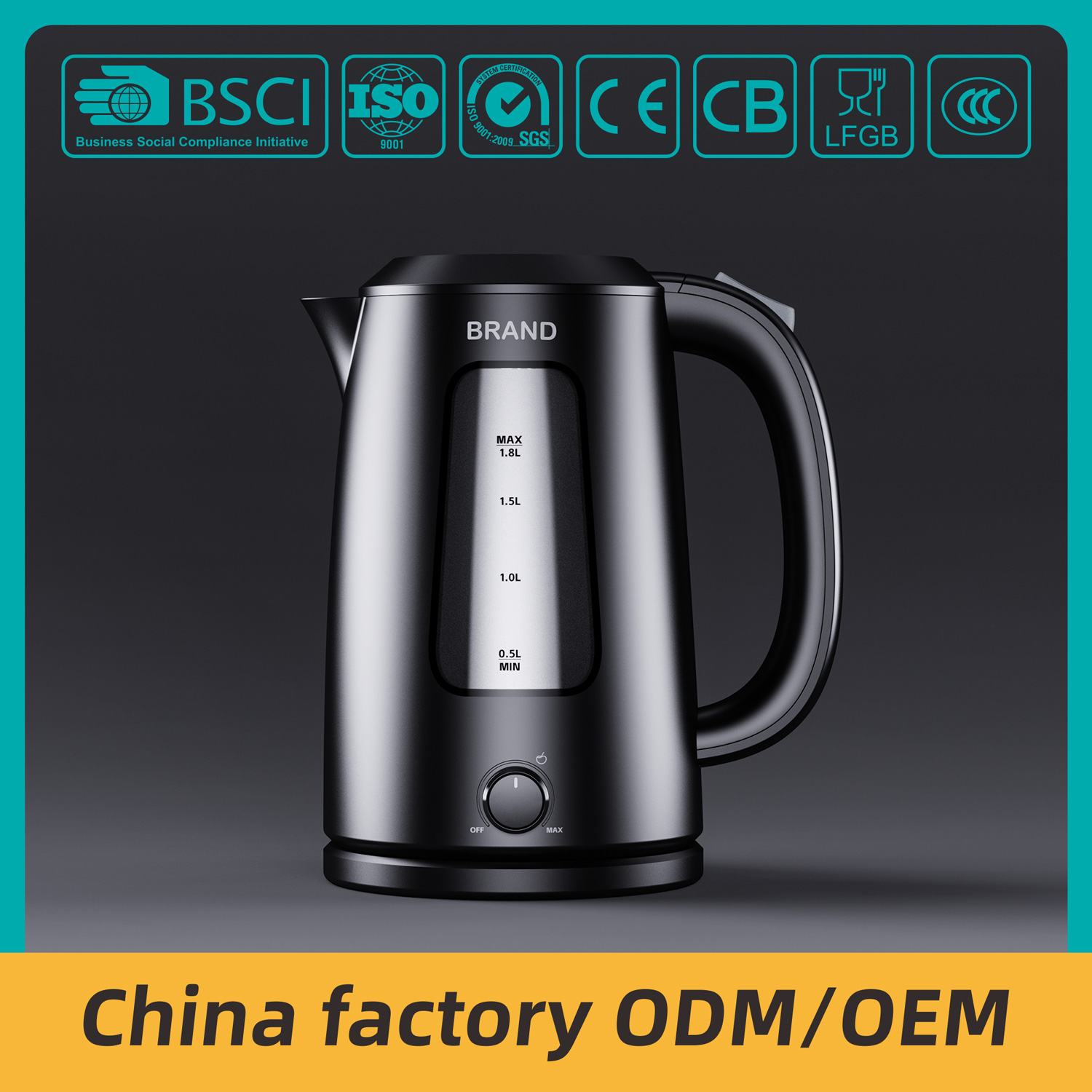 Wholesale 2025 Safe Plastic electric kettle 1.8L ZY-108 