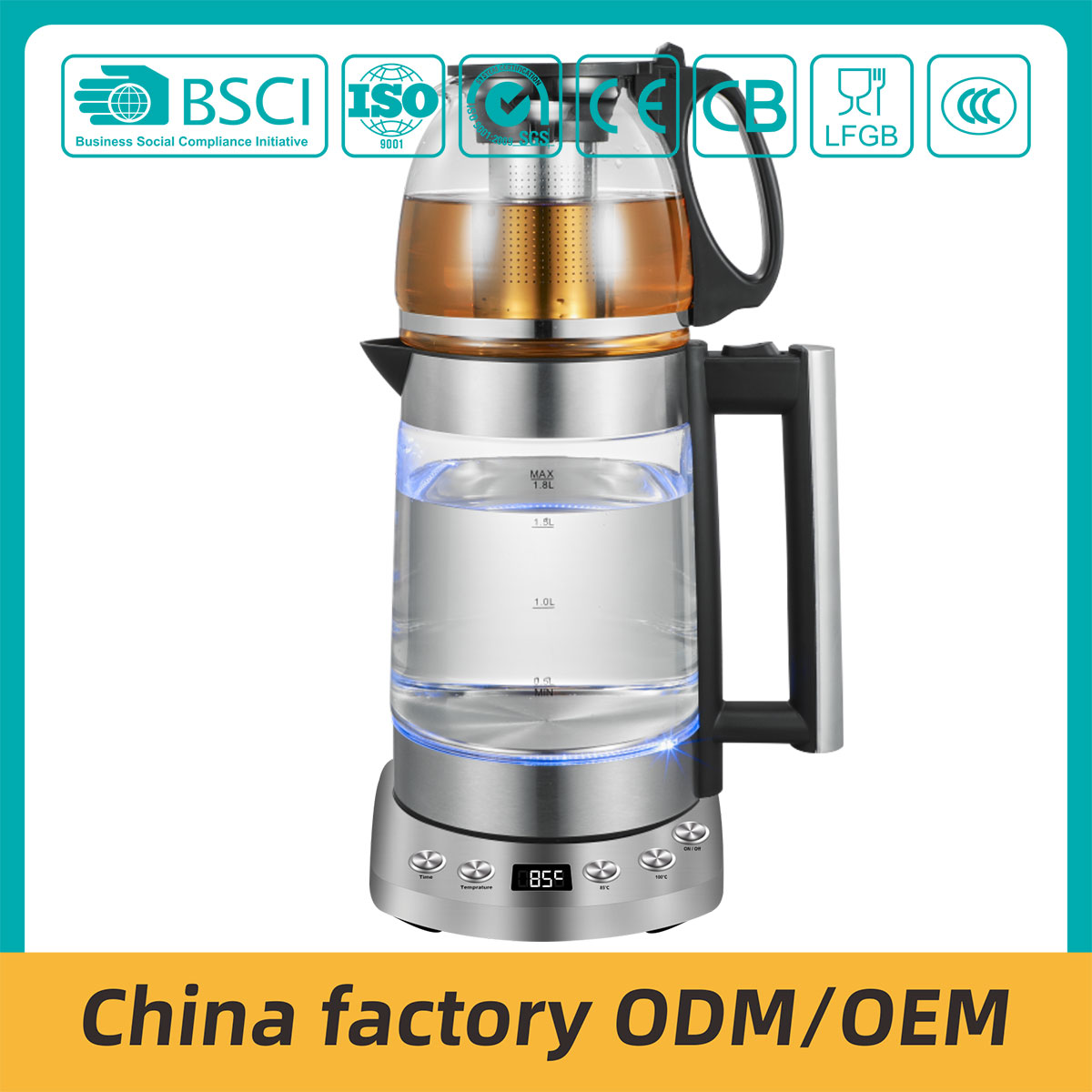 CE,ROHS,LFGB Supply Large Capacity Electric Kettle with New Design