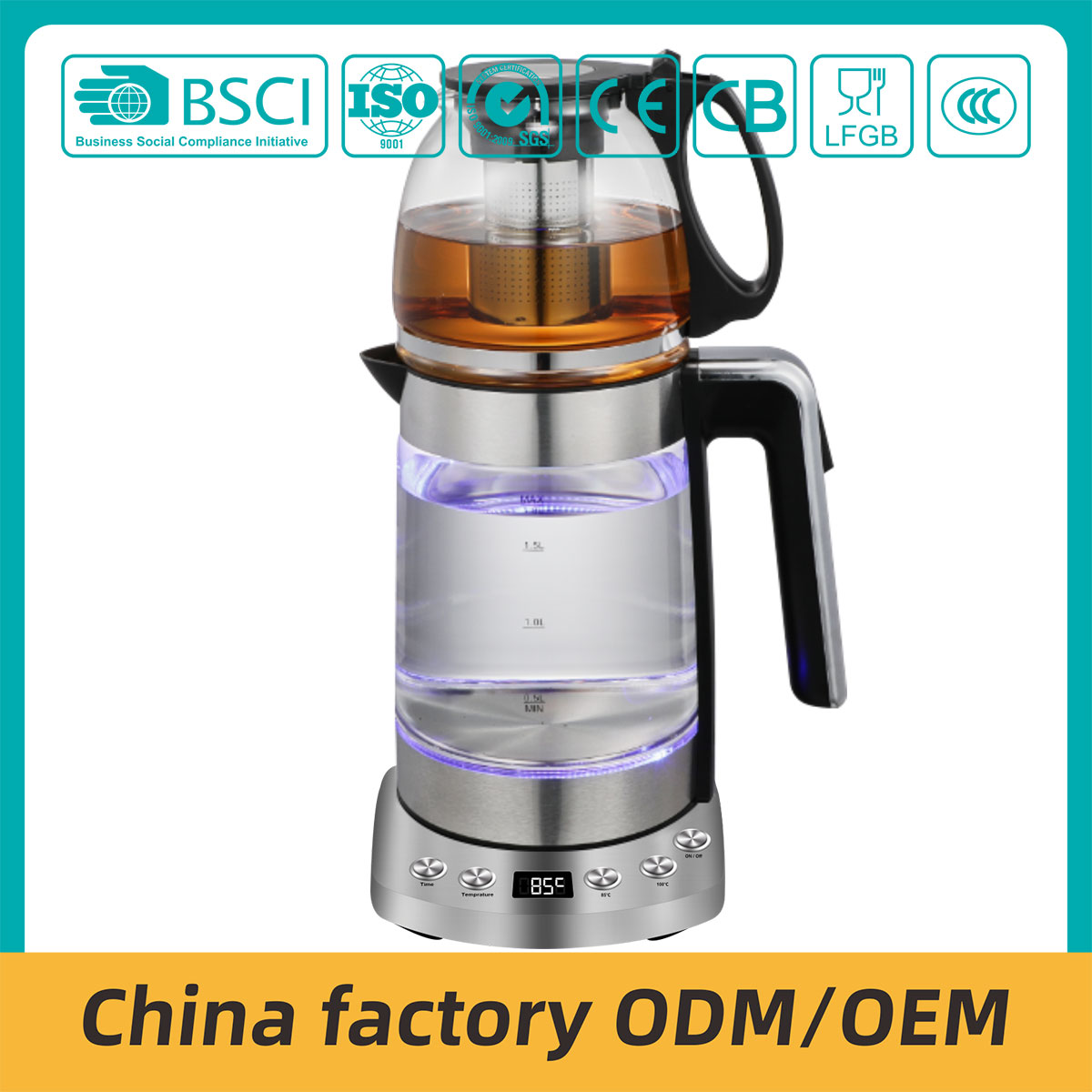   Cordless Temperature Control Electric Kettle 