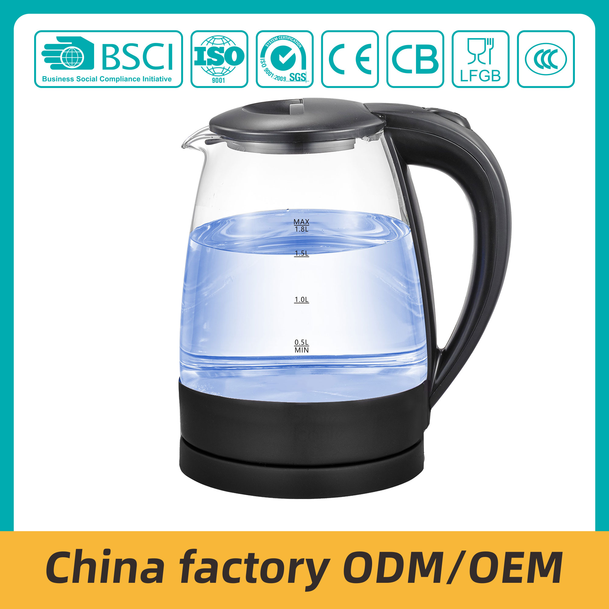 ZY-303B OEM High-quality  Plastic  Electric Kettle Wholesale