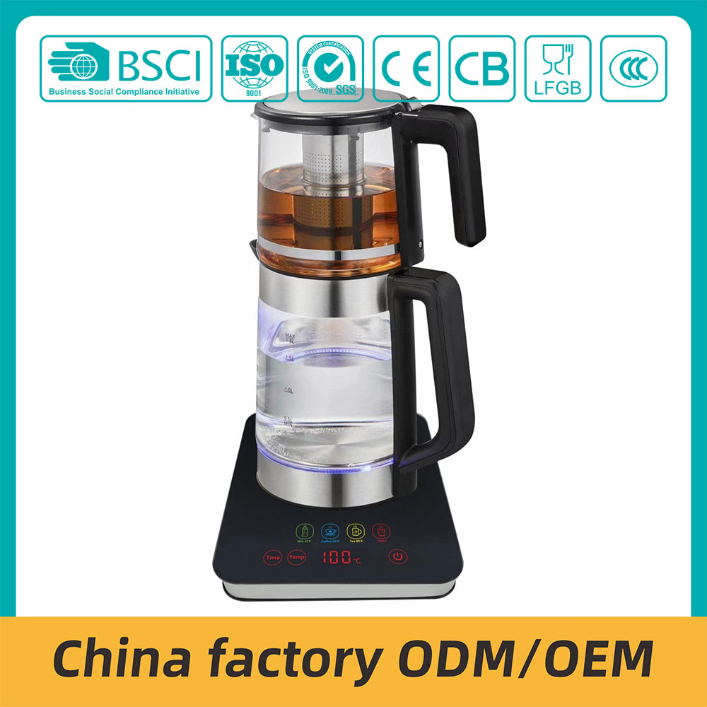 Electric Kettle Metal control base with timer and temperature selection