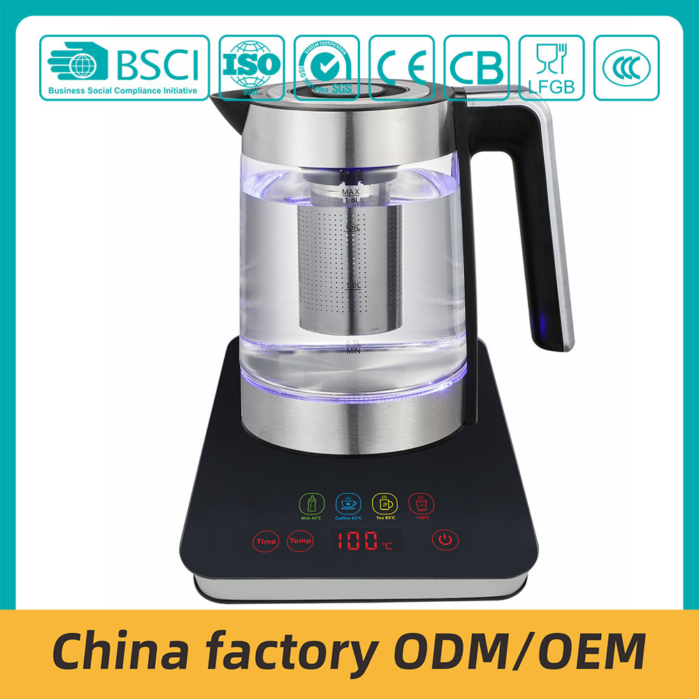 ZY-407+312 Electric Tea Kettle Factory  ISO 9001/BSCI