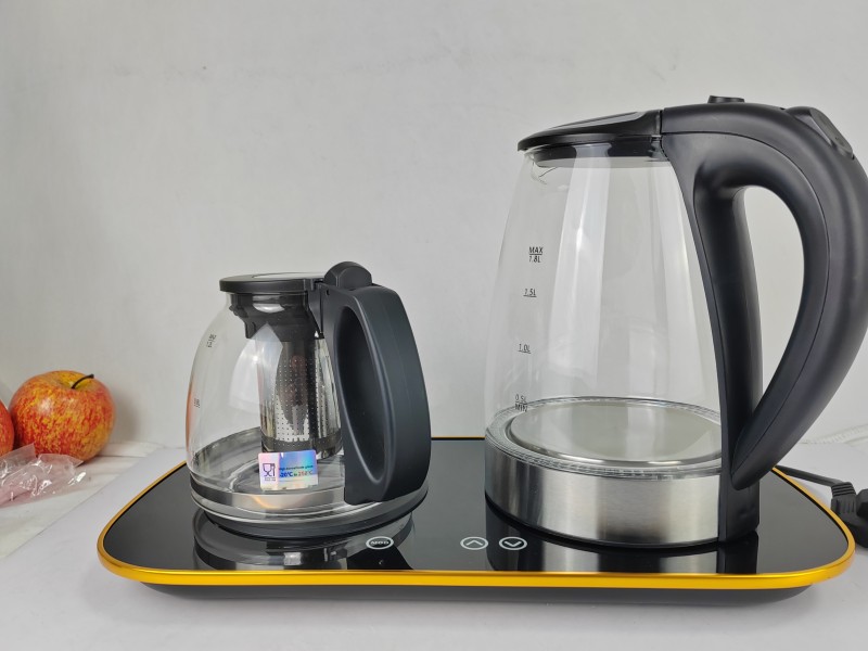 LED Indicator Electric Glass Kettle  Modern Design